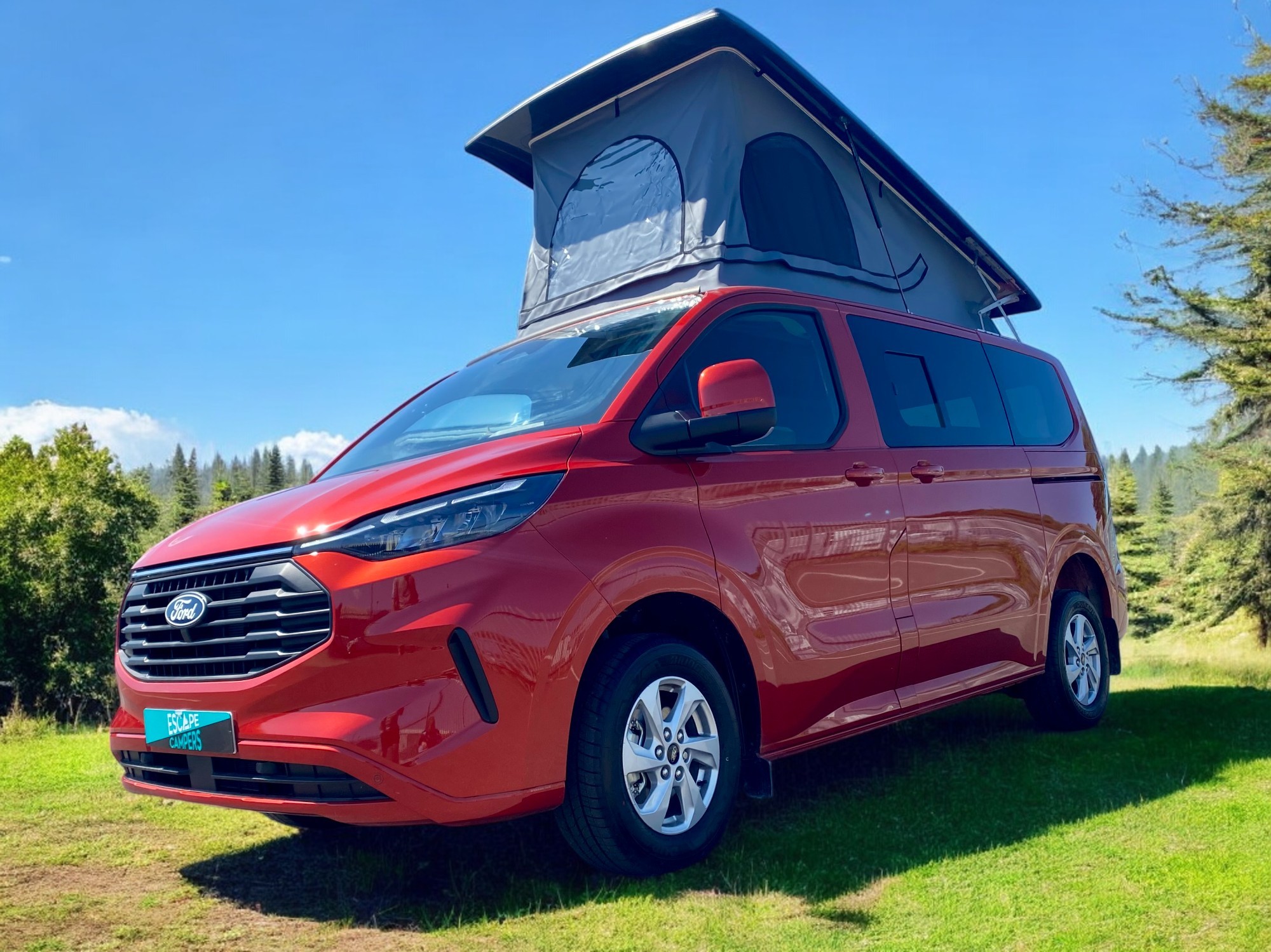 Artisan Red Ford Transit Custom Limited Escape Apex Camper Van